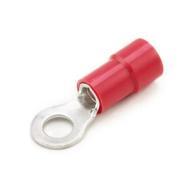 8 GAUGE 1/4" EYELET PVC INSULATED RING TERMINAL - D65014