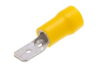 12-10 AWG .250 MALE QUICK DISCONNECT, NYLON - YELLOW - C2264