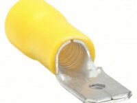 12-10 AWG .250 MALE QUICK DISCONNECT, NYLON - YELLOW - C2264