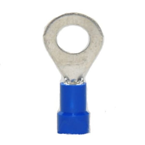 16-14 AWG 1/4" EYELET PVC INSULATED RING TERMINAL - B22514
