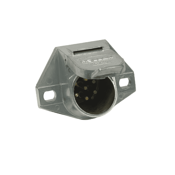 7 Pole Pollak Spilt Pin 2 Hole Mount Die Cast Socket/Plug 11721