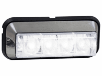 Buyers Products 4.875" Rectangular LED Strobe Light – Clear, Aluminum Housing – BUY8891006