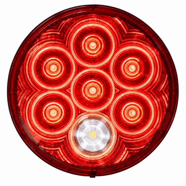 Peterson LumenX 882-7P 7-Diode LED 4" Round Stop, Turn, Tail & Backup Light – 12V Grommet Mount – PM8827P