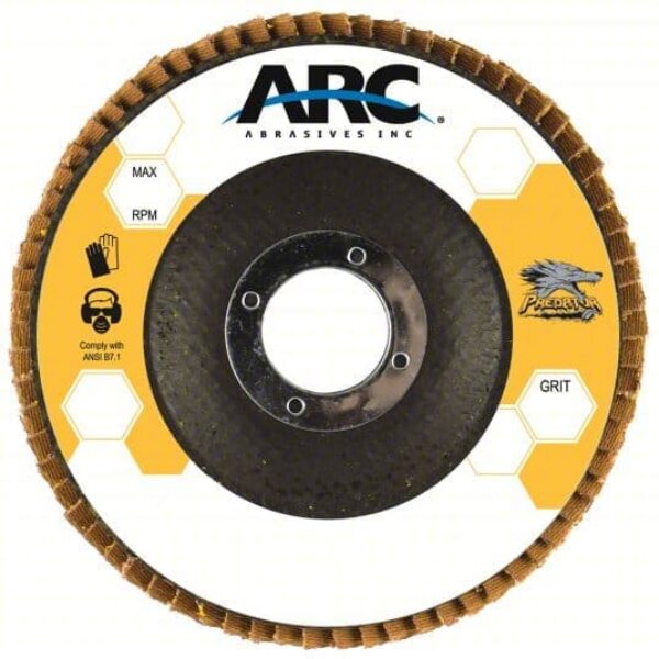 ARC 4-1/2" Type 27 Predator Fiberglass Flap Disc – 36 Grit – ARC7110823FF