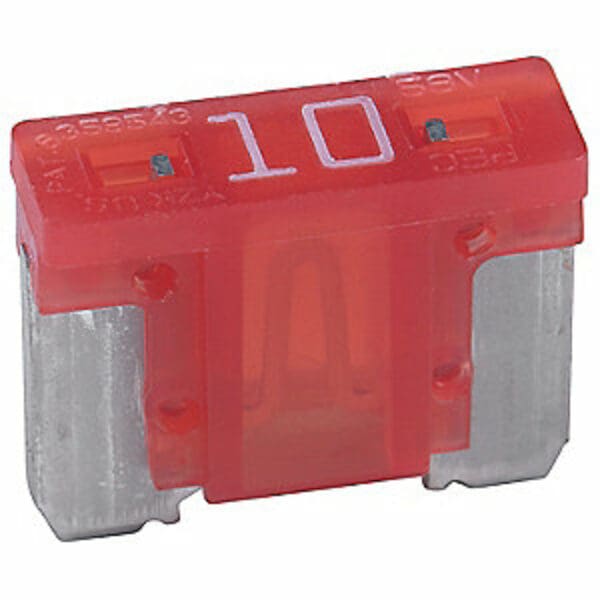 MINI LOW PROFILE 10 AMP BLADE FUSE -BUSSMANN-RED -5 PACK-ATM105LPPK