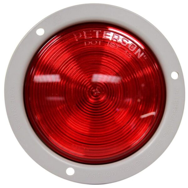 PETERSON SINGLE DIODE LED 4" ROUND STOP, TURN AND TAIL LIGHT FLANGE MOUNT PM824R