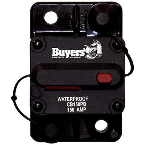 BUYERS 150 Amp Circuit Breaker With Manual Push-to-Trip Reset-CB185150