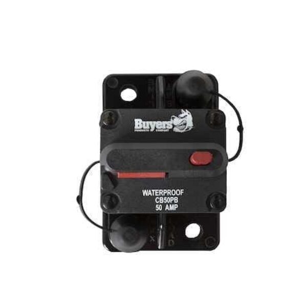 BUYERS 50 Amp Circuit Breaker With Manual Push-to-Trip Reset-CB18550