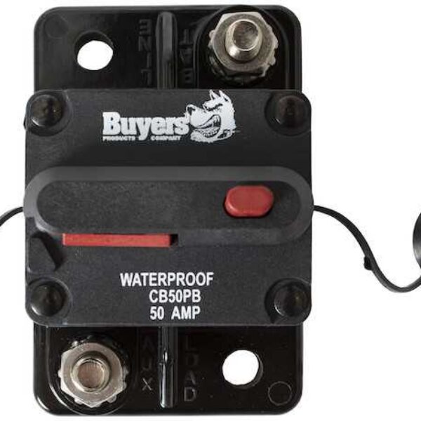BUYERS 50 Amp Circuit Breaker With Manual Push-to-Trip Reset-CB18550