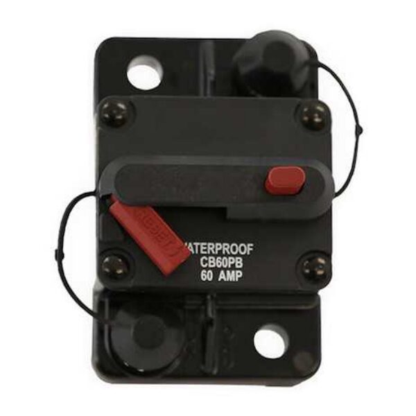 BUYERS 60 Amp Circuit Breaker With Manual Push-to-Trip Reset-CB18560